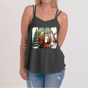 Trump Christmas Humorous ILl Be Home For Christmas Women's Strappy Tank