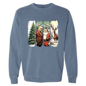 Trump Christmas Humorous ILl Be Home For Christmas Garment-Dyed Sweatshirt