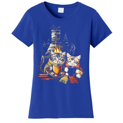 Two Cats Ing Tea Cottacegore Cat Lovers Gift Women's T-Shirt