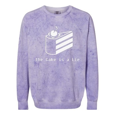 The Cake Is A Lie Colorblast Crewneck Sweatshirt