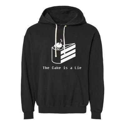 The Cake Is A Lie Garment-Dyed Fleece Hoodie