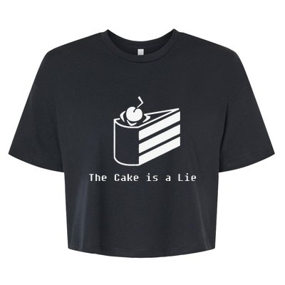 The Cake Is A Lie Bella+Canvas Jersey Crop Tee