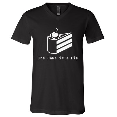 The Cake Is A Lie V-Neck T-Shirt