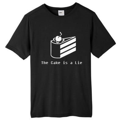 The Cake Is A Lie Tall Fusion ChromaSoft Performance T-Shirt