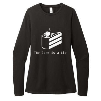 The Cake Is A Lie Womens CVC Long Sleeve Shirt