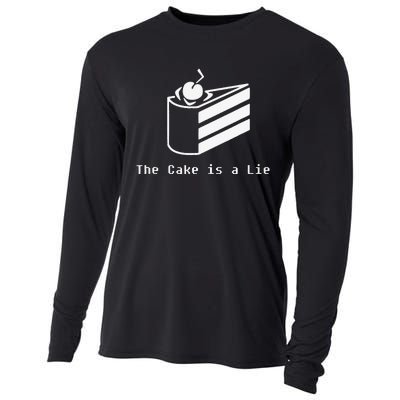 The Cake Is A Lie Cooling Performance Long Sleeve Crew