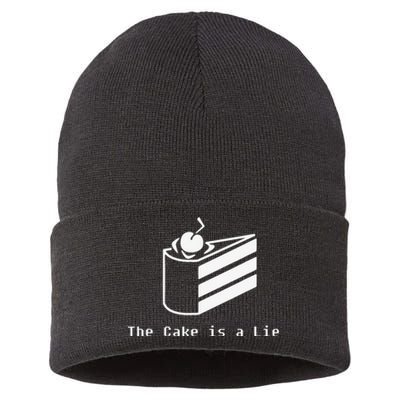 The Cake Is A Lie Sustainable Knit Beanie