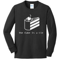 The Cake Is A Lie Kids Long Sleeve Shirt