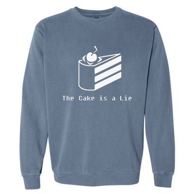 The Cake Is A Lie Garment-Dyed Sweatshirt