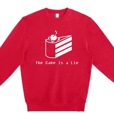 The Cake Is A Lie Premium Crewneck Sweatshirt