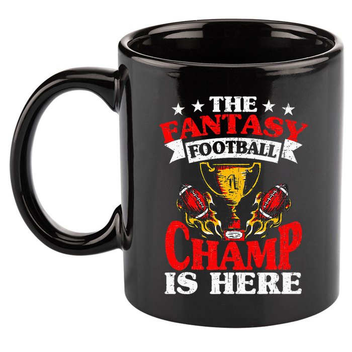 The Champ Is Here Fantasy Football 11oz C Handle Ceramic Mug