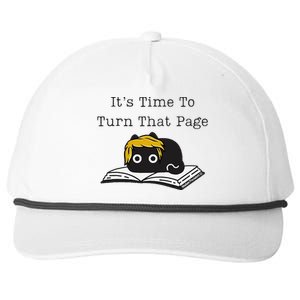 Trump Cat ItS Time To Turn That Page Snapback Five-Panel Rope Hat