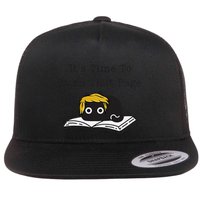 Trump Cat ItS Time To Turn That Page Flat Bill Trucker Hat