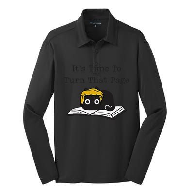 Trump Cat ItS Time To Turn That Page Silk Touch Performance Long Sleeve Polo