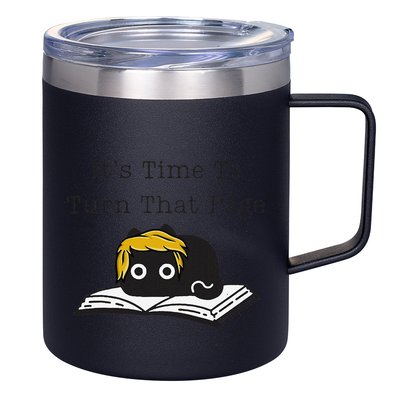 Trump Cat ItS Time To Turn That Page 12oz Stainless Steel Coffee Mug