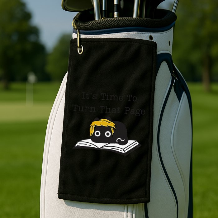 Trump Cat ItS Time To Turn That Page Golf Towel