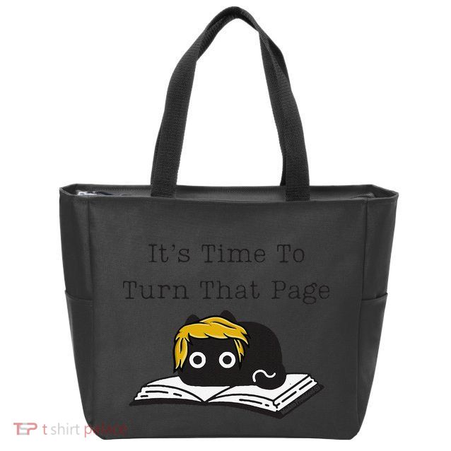 Trump Cat ItS Time To Turn That Page Zip Tote Bag