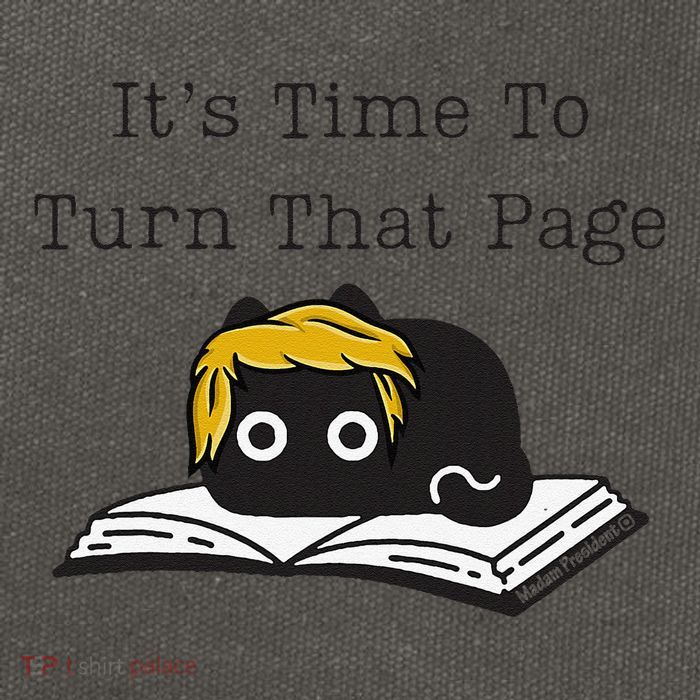 Trump Cat ItS Time To Turn That Page Cotton Canvas Backpack