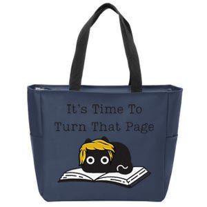 Trump Cat ItS Time To Turn That Page Zip Tote Bag