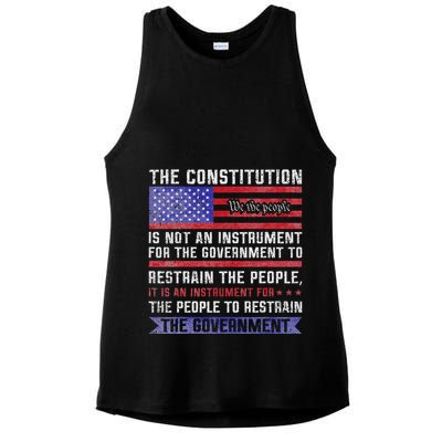 The Constitution Is An Instrument Us Patriotic Ladies PosiCharge Tri-Blend Wicking Tank