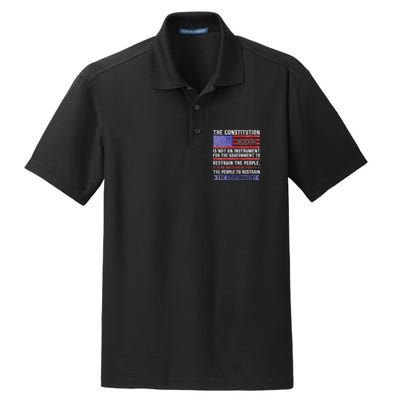 The Constitution Is An Instrument Us Patriotic Dry Zone Grid Polo