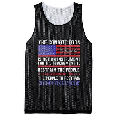 The Constitution Is An Instrument Us Patriotic Mesh Reversible Basketball Jersey Tank