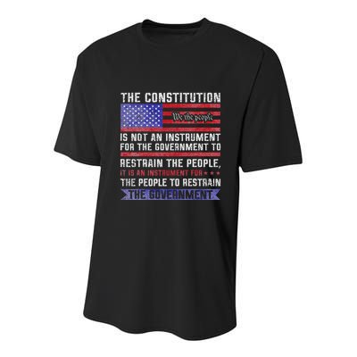 The Constitution Is An Instrument Us Patriotic Youth Performance Sprint T-Shirt