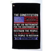 The Constitution Is An Instrument Us Patriotic Golf Towel