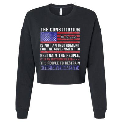 The Constitution Is An Instrument Us Patriotic Cropped Pullover Crew