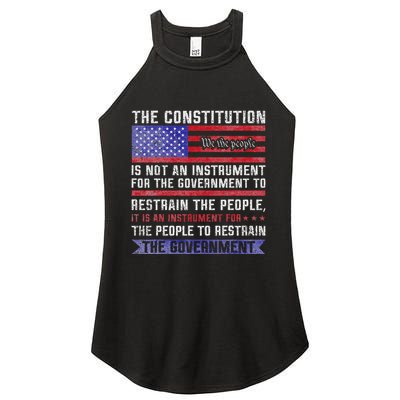The Constitution Is An Instrument Us Patriotic Women's Perfect Tri Rocker Tank