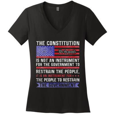 The Constitution Is An Instrument Us Patriotic Women's V-Neck T-Shirt