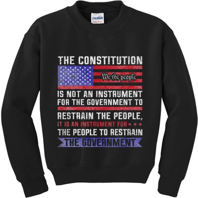 The Constitution Is An Instrument Us Patriotic Kids Sweatshirt