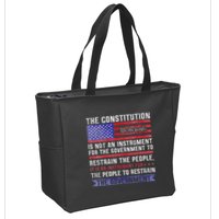 The Constitution Is An Instrument Us Patriotic Zip Tote Bag