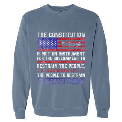 The Constitution Is An Instrument Us Patriotic Garment-Dyed Sweatshirt