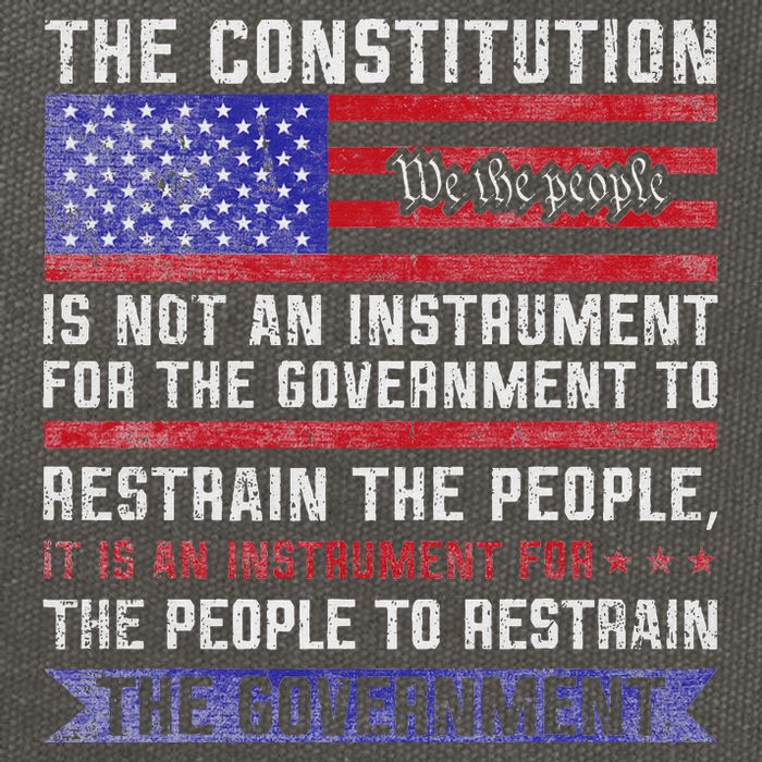 The Constitution Is An Instrument Us Patriotic Cotton Canvas Backpack