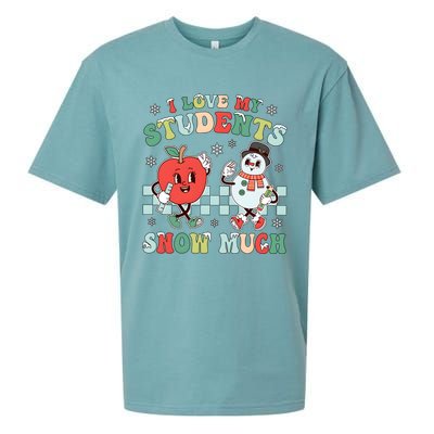 Teacher Christmas I Love My Students Snow Much Sueded Cloud Jersey T-Shirt