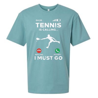 Tennis Calling I Must Go Funny Player Coach Sueded Cloud Jersey T-Shirt