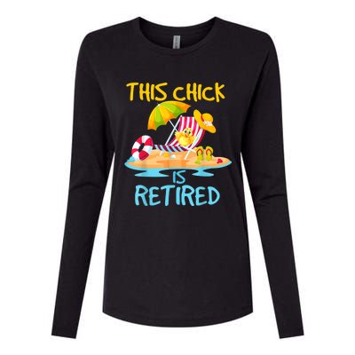 This Chick is retired Wo Retirement Womens Cotton Relaxed Long Sleeve T-Shirt