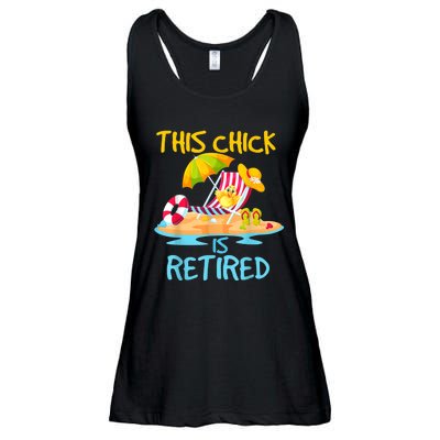 This Chick is retired Wo Retirement Ladies Essential Flowy Tank