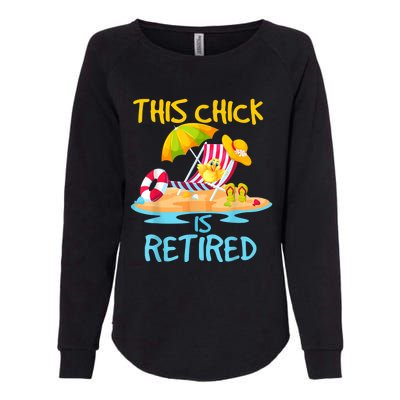 This Chick is retired Wo Retirement Womens California Wash Sweatshirt