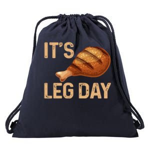 Thanksgiving Cotume Its Leg Day Pilgrim Grilled Turkey Leg Gift Drawstring Bag