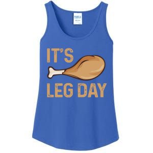 Thanksgiving Cotume Its Leg Day Pilgrim Turkey Leg Design Cool Gift Ladies Essential Tank