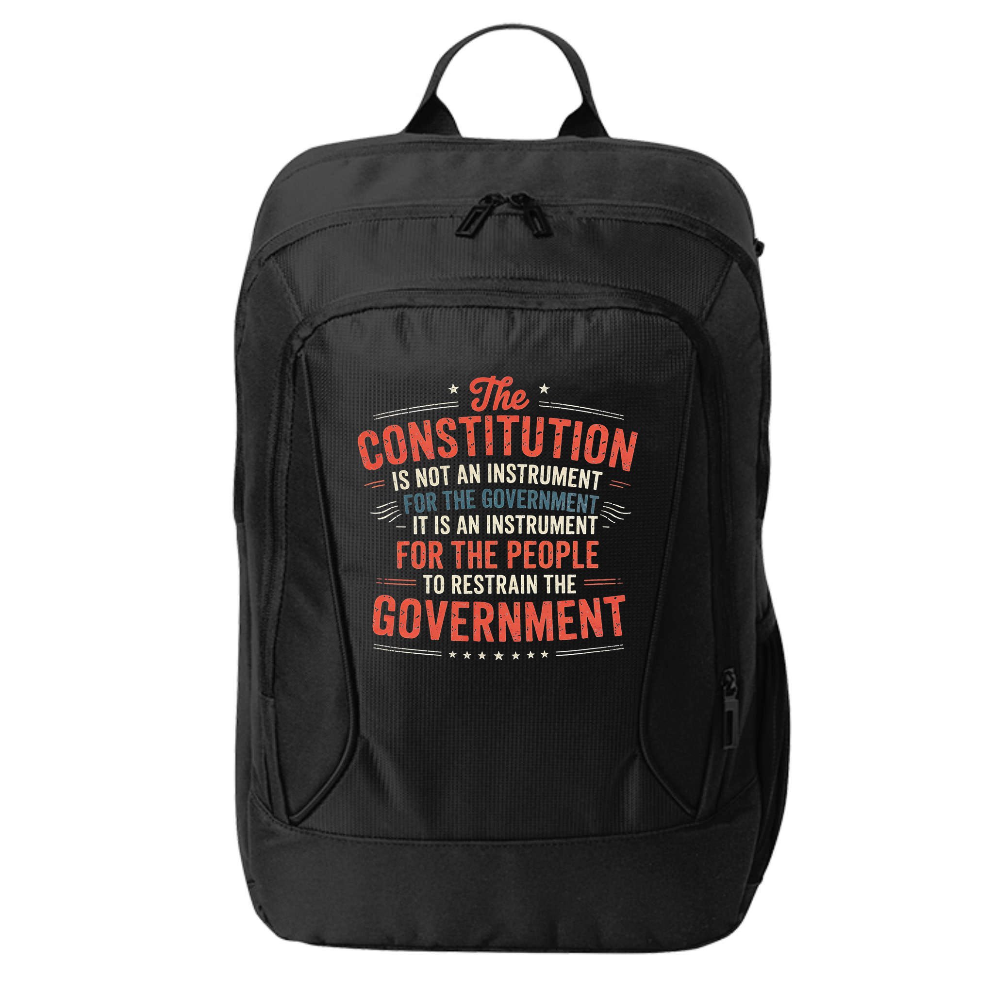 The Constitution Is An Instrument Hands Off City Backpack