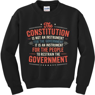 The Constitution Is An Instrument Hands Off Kids Sweatshirt