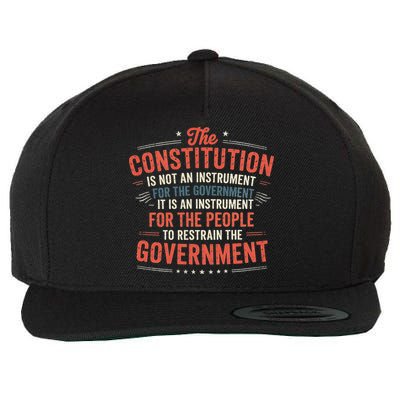 The Constitution Is An Instrument Hands Off Wool Snapback Cap