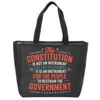 The Constitution Is An Instrument Hands Off Zip Tote Bag
