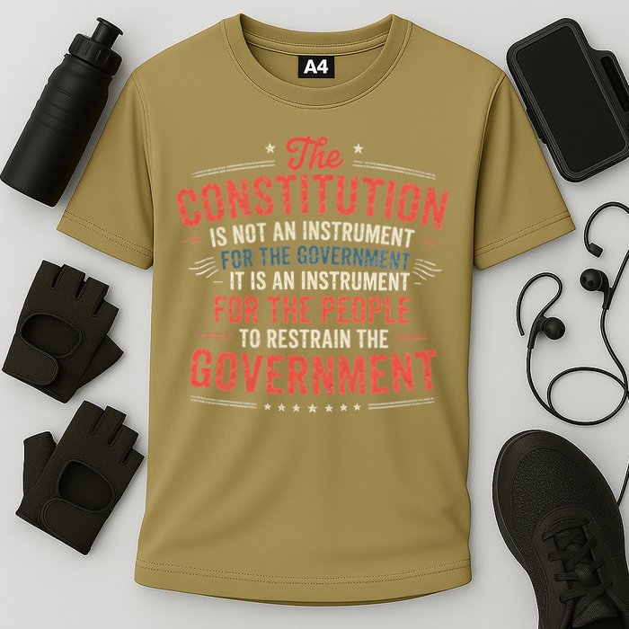 The Constitution Is An Instrument Hands Off Cooling Performance Crew T-Shirt
