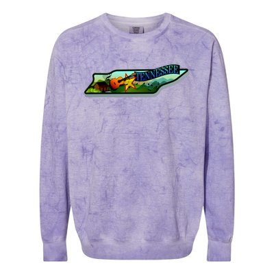 Tennessee Cartoon Illustration Colorblast Crewneck Sweatshirt