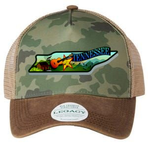 Tennessee Cartoon Illustration Legacy Tie Dye Trucker Hat