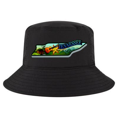 Tennessee Cartoon Illustration Cool Comfort Performance Bucket Hat